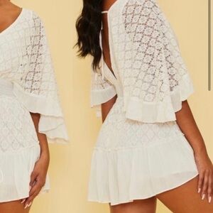 Japer white romper/dress size small